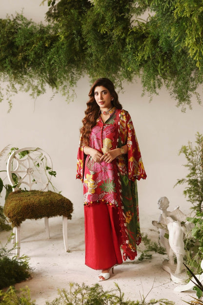 Bloom & Vogue By Naqsh Digital Printed Self Jacquard Viscose 3PC