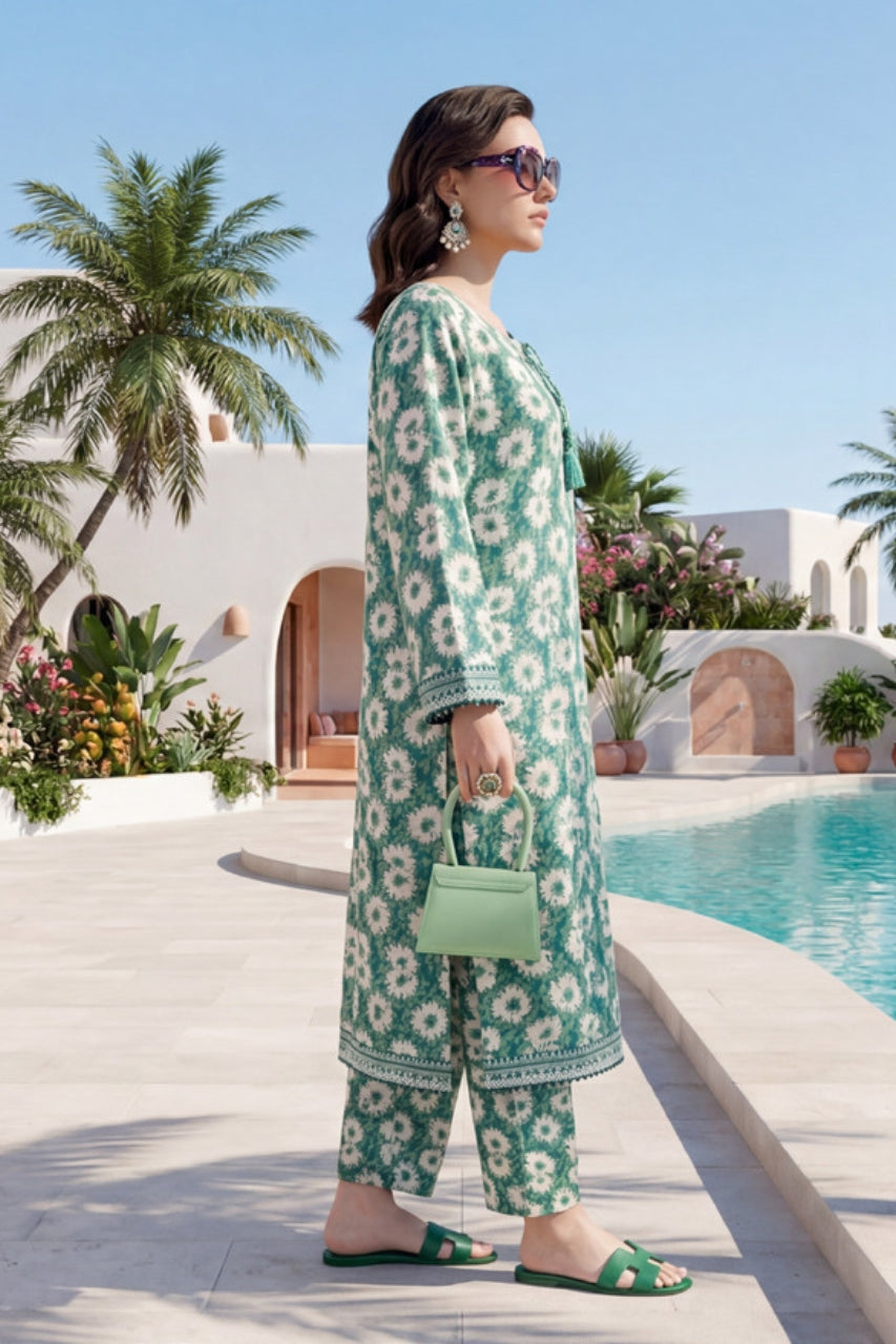 Elaya Platinum Premium Printed Lawn 2PC