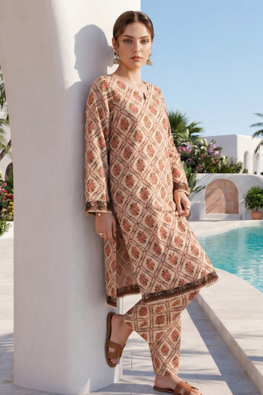 Elaya Platinum Premium Printed Lawn 2PC
