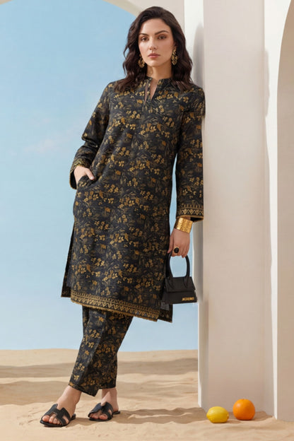 Elaya Platinum Premium Printed Lawn 2PC