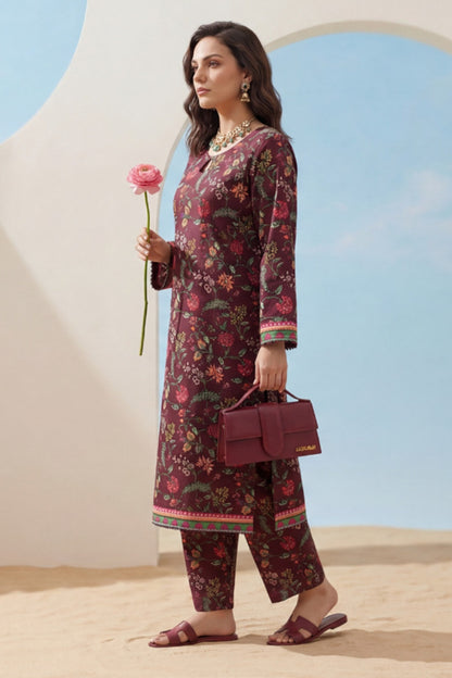 Elaya Platinum Premium Printed Lawn 2PC