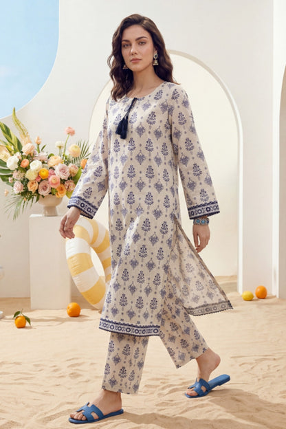 Elaya Platinum Premium Printed Lawn 2PC