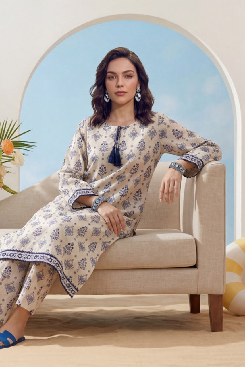 Elaya Platinum Premium Printed Lawn 2PC