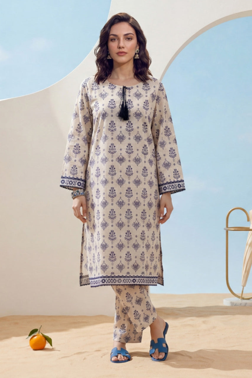 Elaya Platinum Premium Printed Lawn 2PC