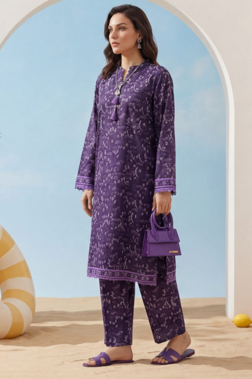 Elaya Platinum Premium Printed Lawn 2PC