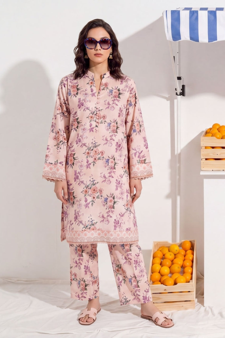 Elaya Platinum Premium Printed Lawn 2PC