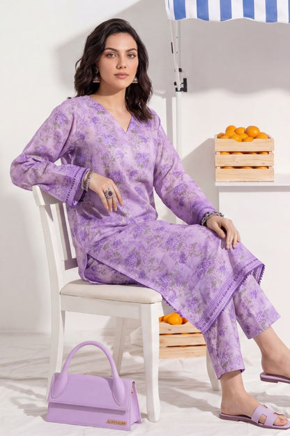 Elaya Platinum Premium Printed Lawn 2PC