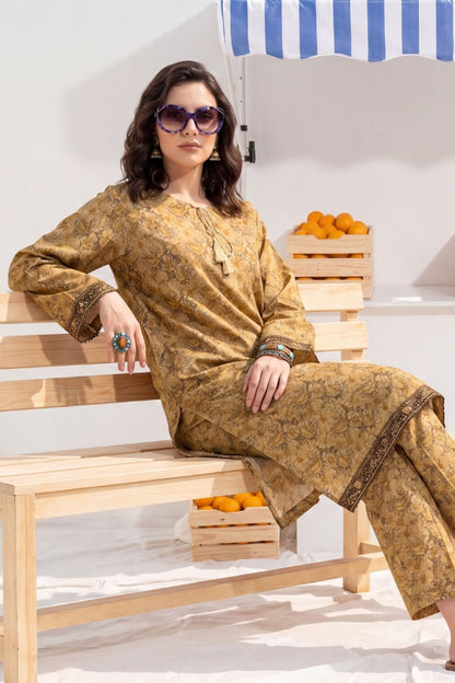 Elaya Platinum Premium Printed Lawn 2PC