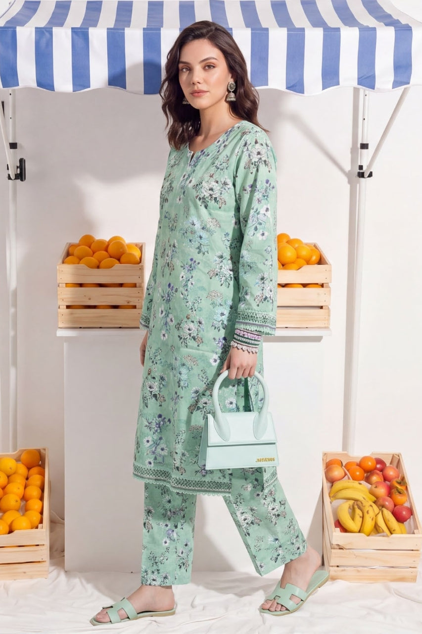Elaya Platinum Premium Printed Lawn 2PC