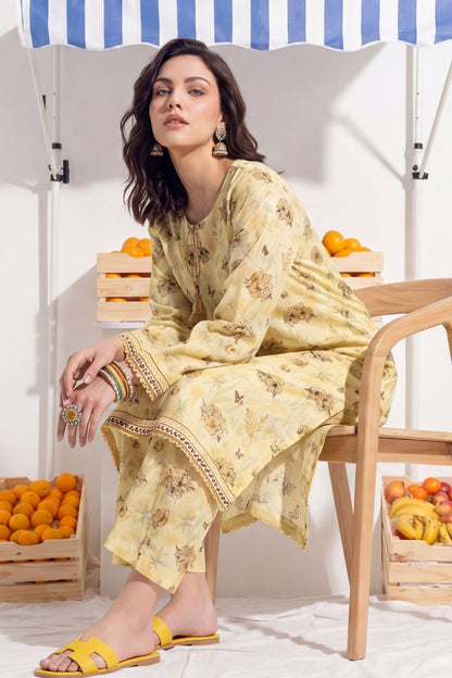 Elaya Platinum Premium Printed Lawn 2PC