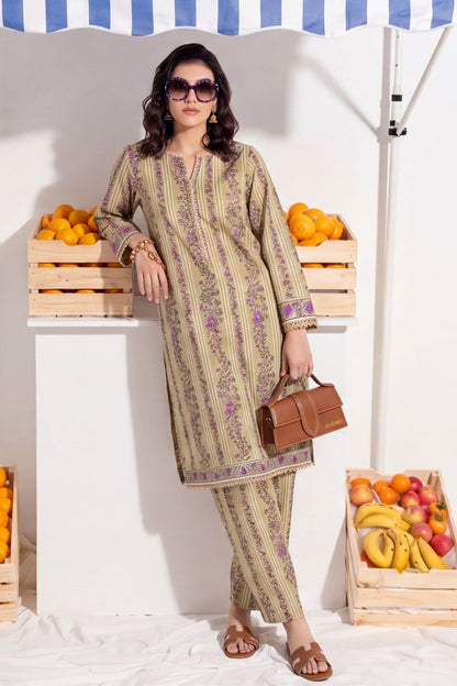 Elaya Platinum Premium Printed Lawn 2PC