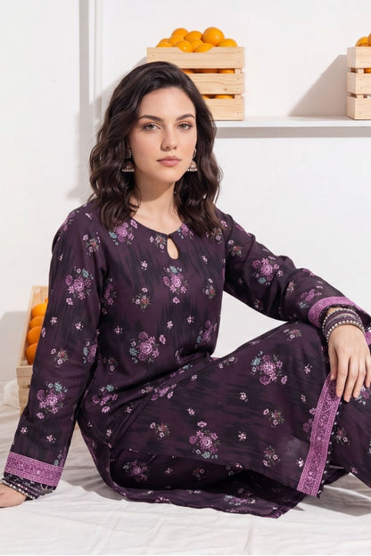 Elaya Platinum Premium Printed Lawn 2PC