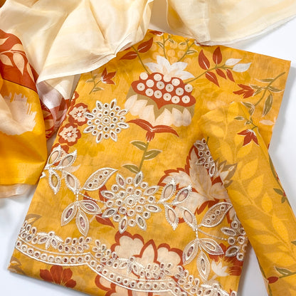 Sahiba By Pak Fabrics Printed & Emb Chickenkari Lawn 3PC