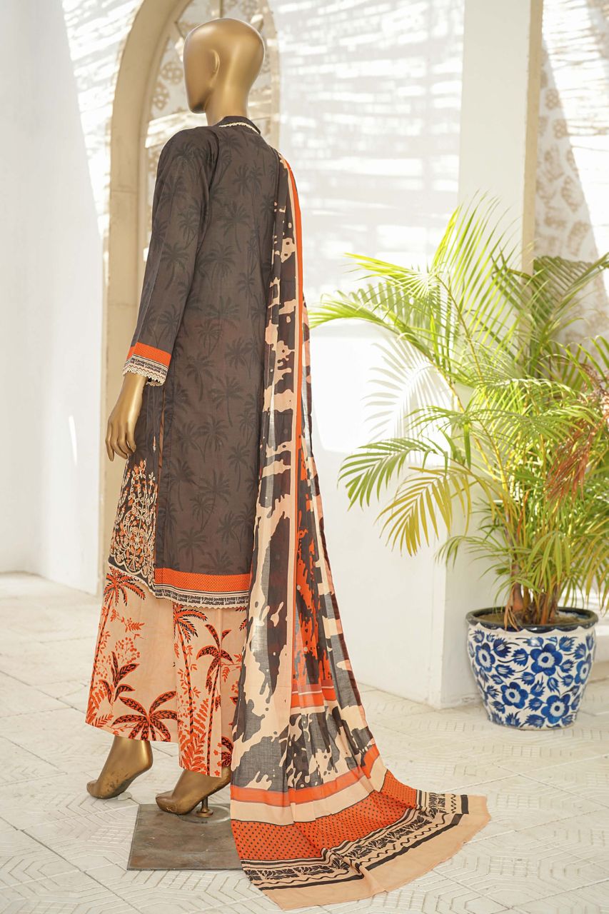 Sahiba By Pak Fabrics Printed & Emb Chickenkari Lawn 3PC