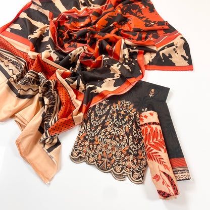 Sahiba By Pak Fabrics Printed & Emb Chickenkari Lawn 3PC