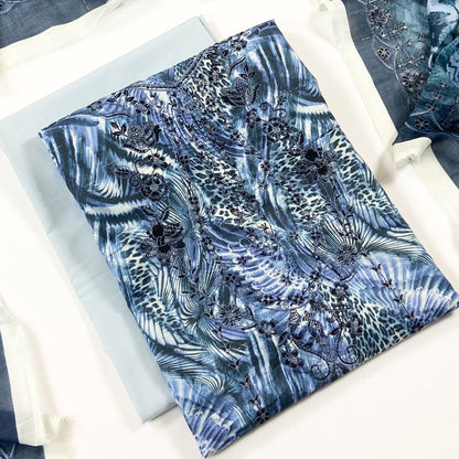 Sapphire Digital Printed & Emb Lawn 3PC