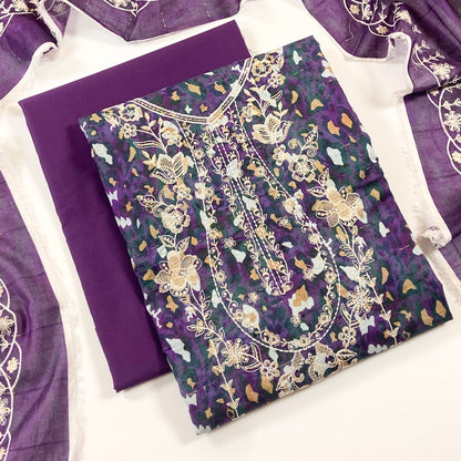 Sapphire Digital Printed & Emb Lawn 3PC
