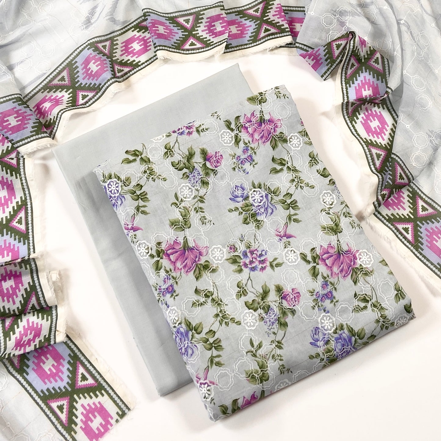 Sapphire Digital Printed & Emb Lawn 3PC