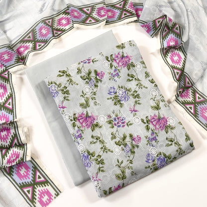 Sapphire Digital Printed & Emb Lawn 3PC