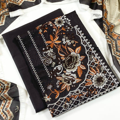 Sapphire Digital Printed & Emb Lawn 3PC