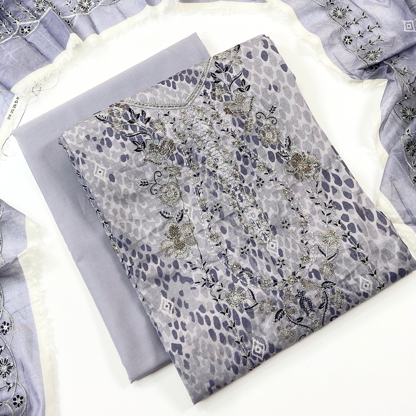 Sapphire Digital Printed & Emb Lawn 3PC