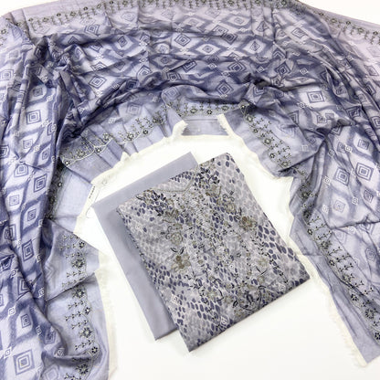 Sapphire Digital Printed & Emb Lawn 3PC