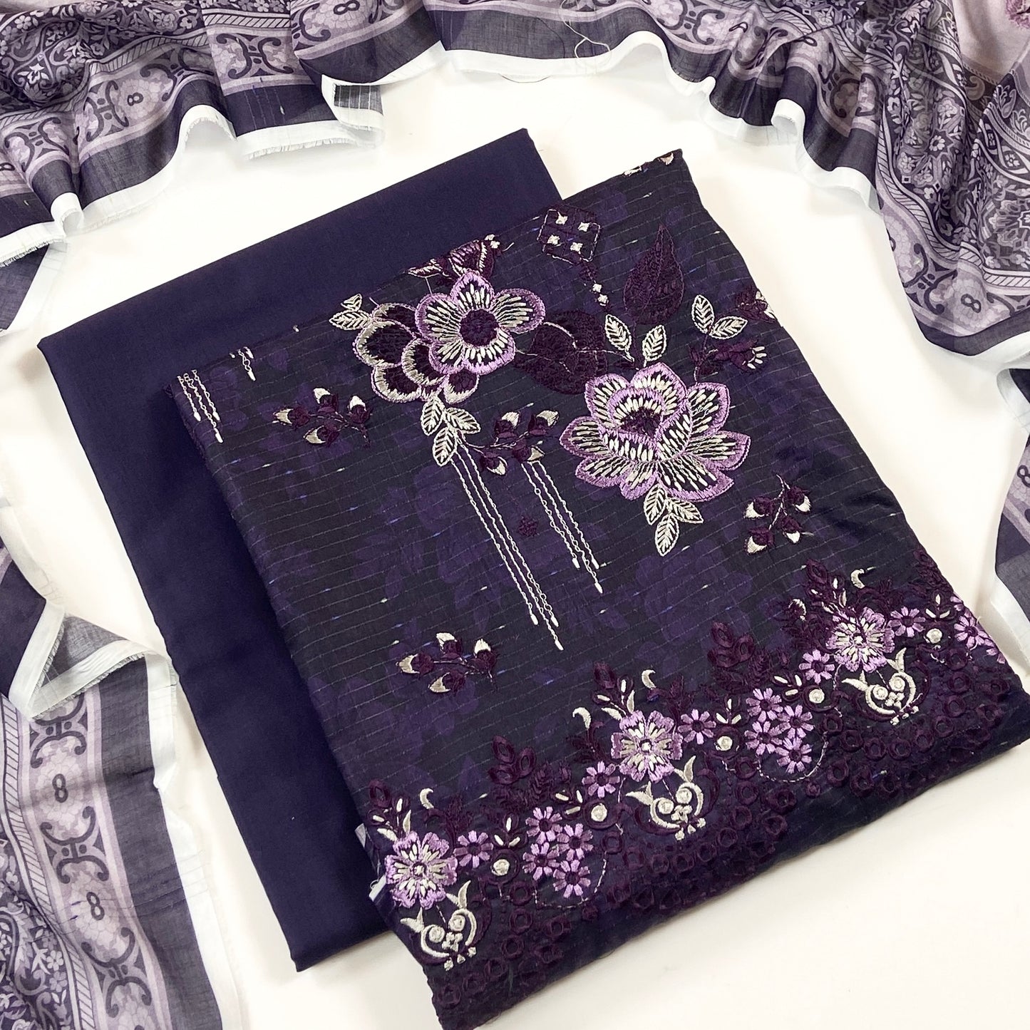 Sapphire Digital Printed & Emb Lawn 3PC