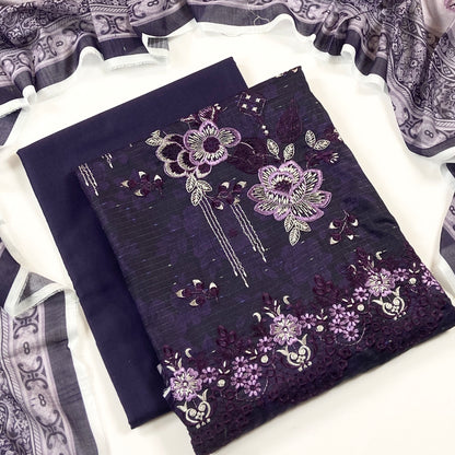 Sapphire Digital Printed & Emb Lawn 3PC