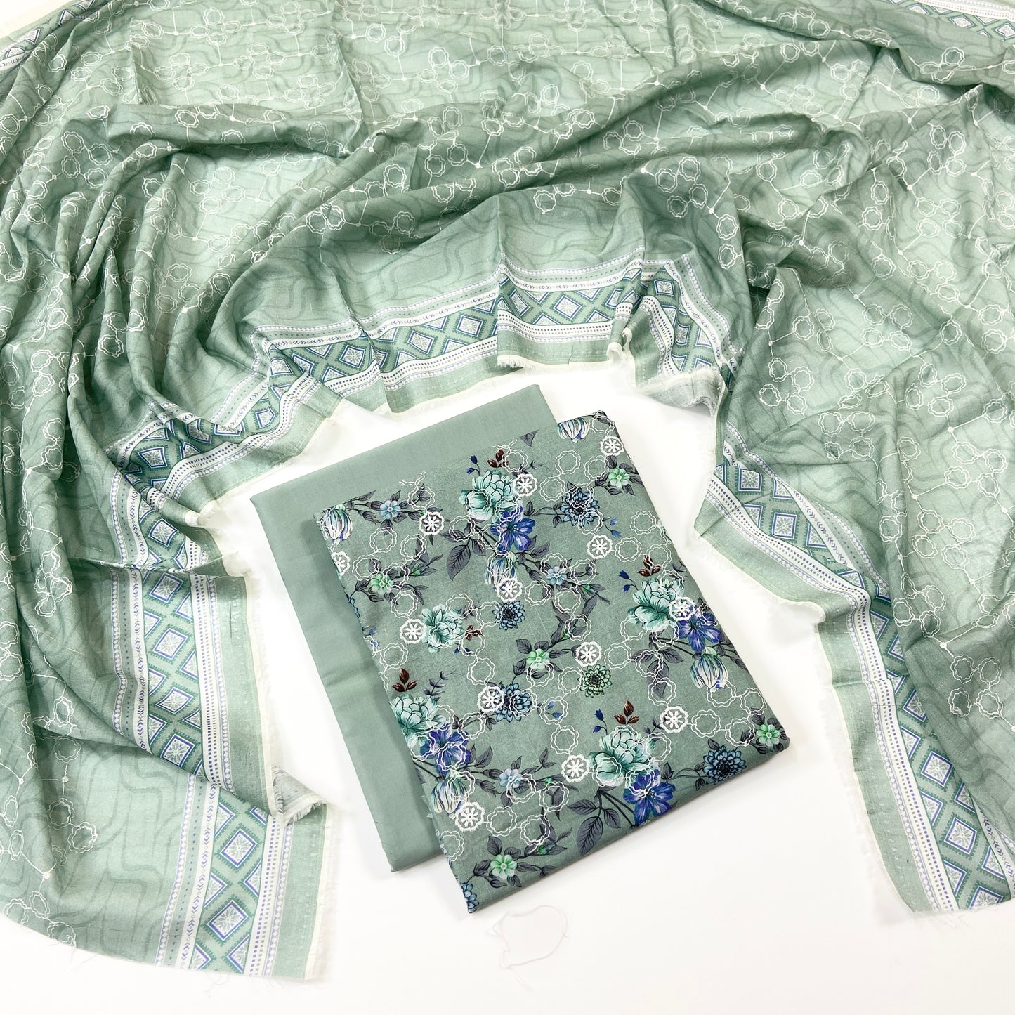 Sapphire Digital Printed & Emb Lawn 3PC