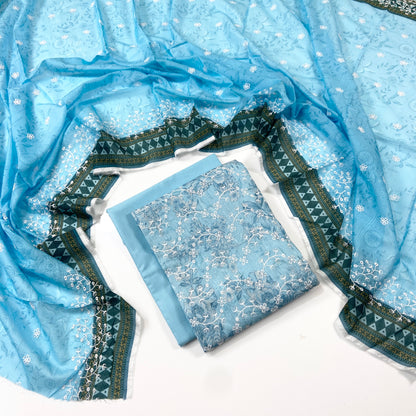 Sapphire Digital Printed & Emb Lawn 3PC