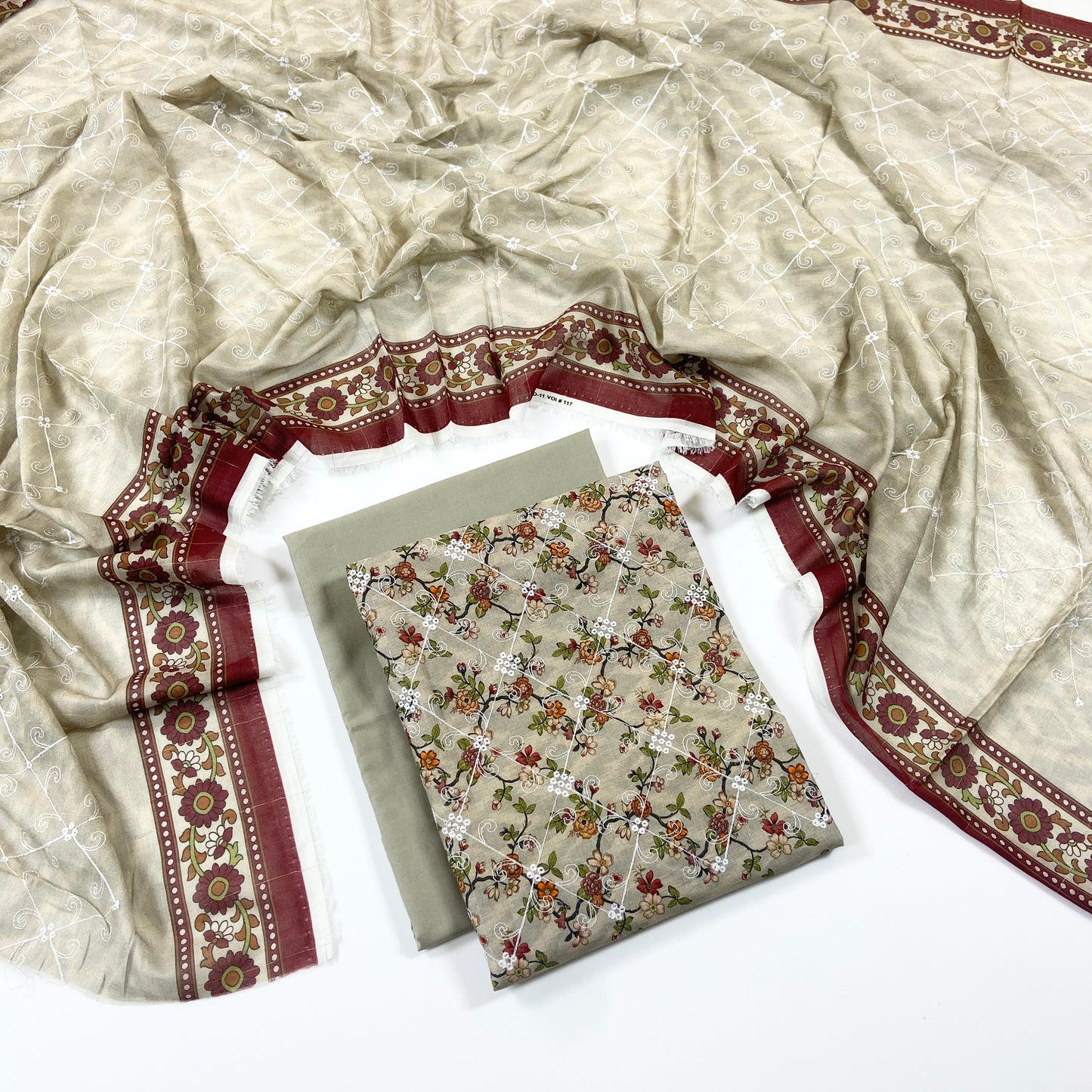 Sapphire Digital Printed & Emb Lawn 3PC