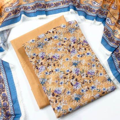 Sapphire Digital Printed & Emb Lawn 3PC