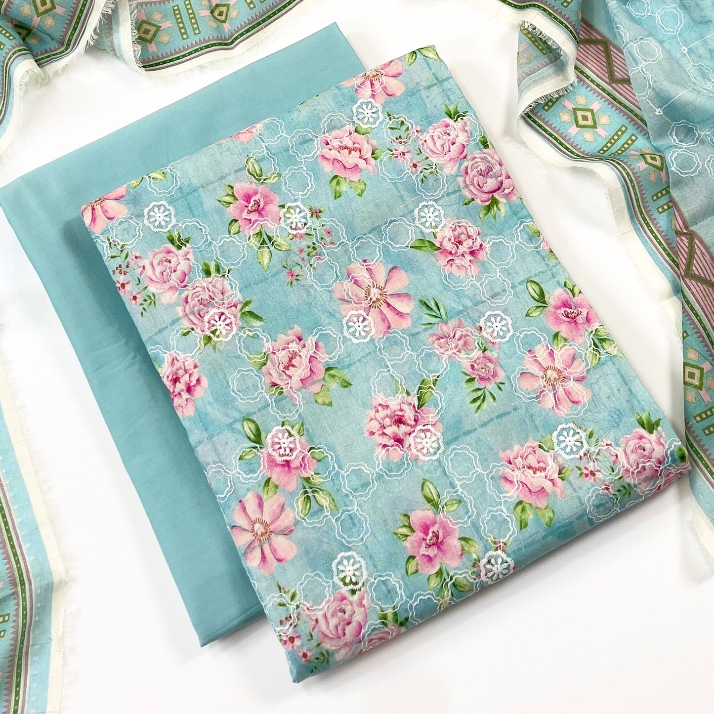 Sapphire Digital Printed & Emb Lawn 3PC
