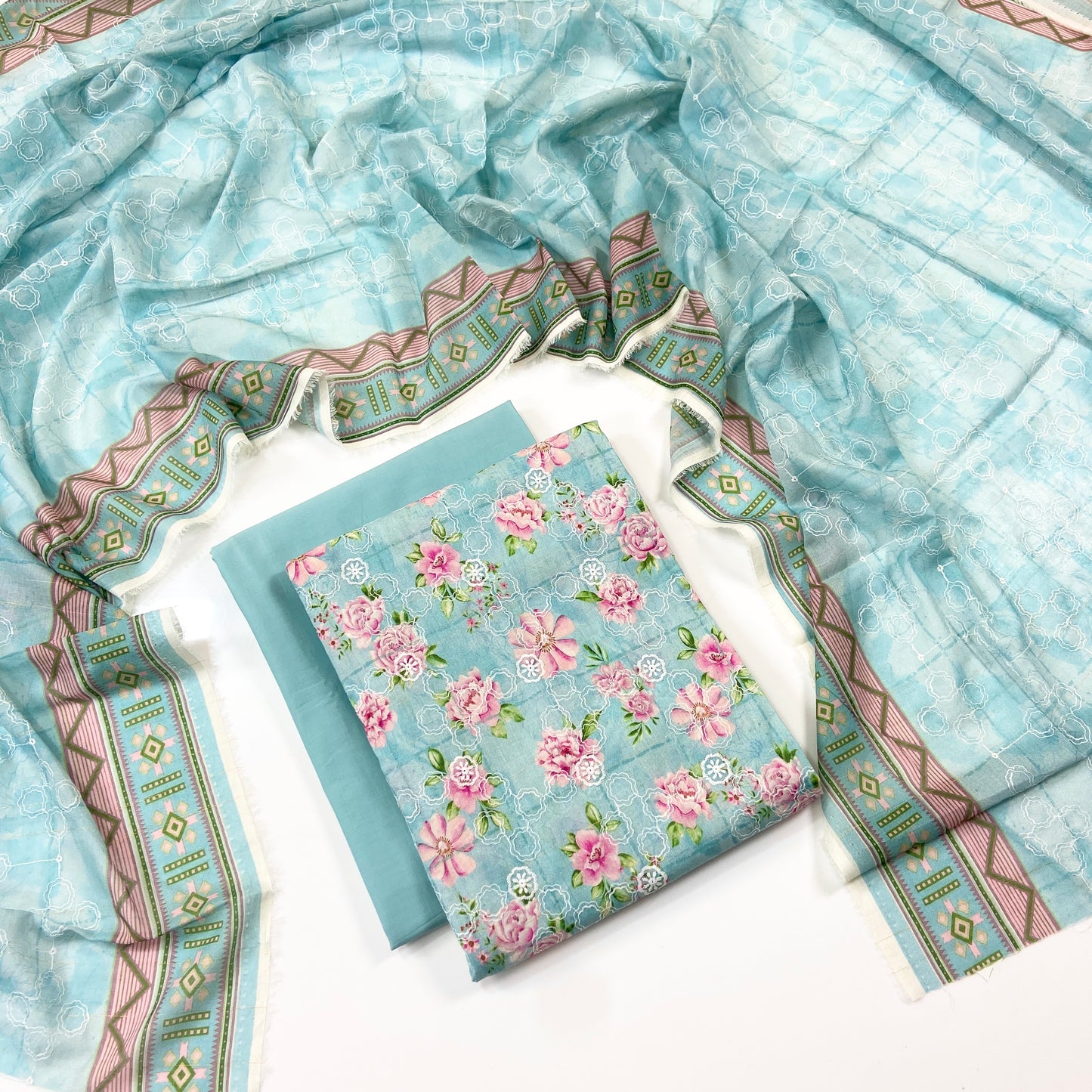 Sapphire Digital Printed & Emb Lawn 3PC