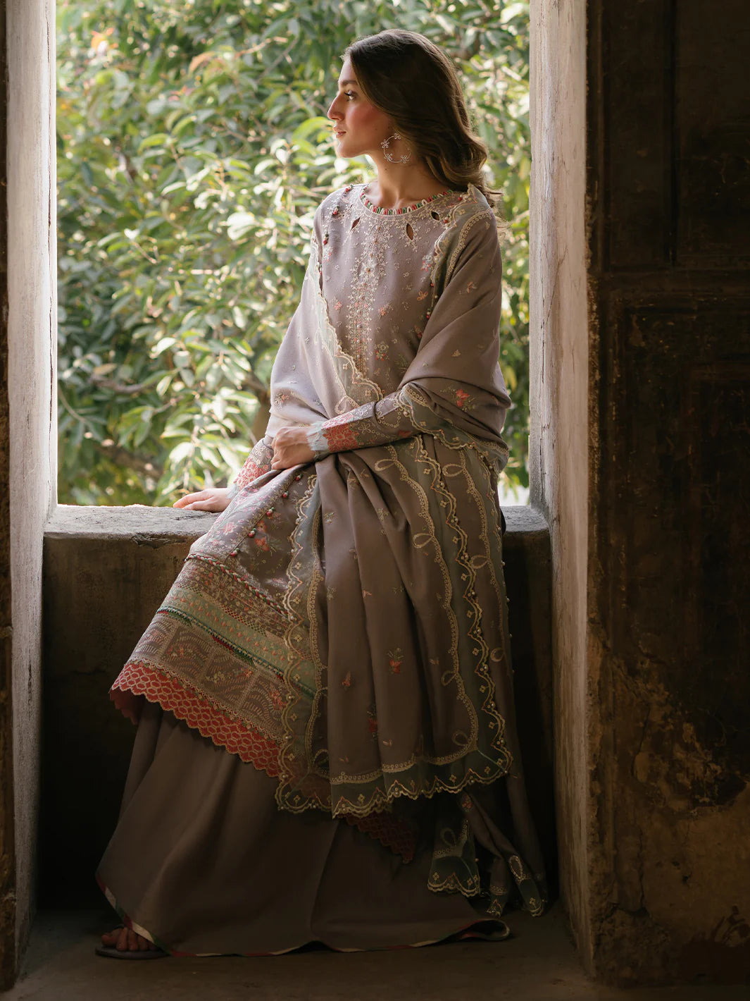 Bin Ilyas Cambric Embroidered 3PC