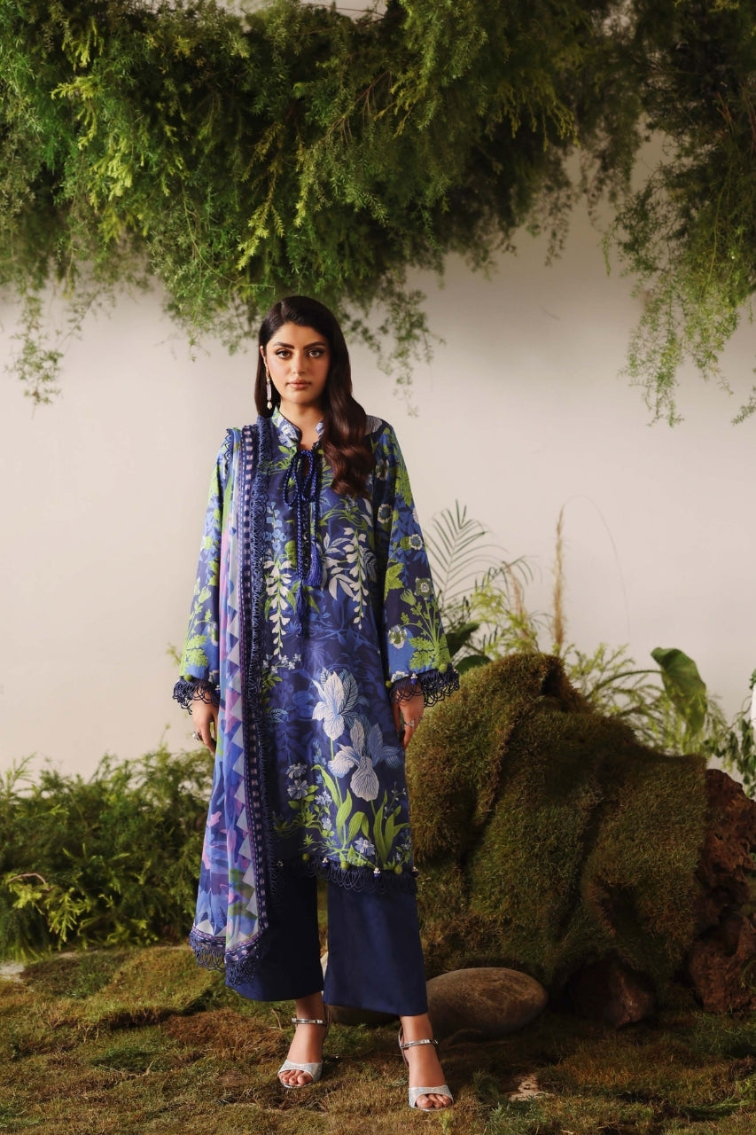 Bloom & Vogue By Naqsh Digital Printed Self Jacquard Viscose 3PC