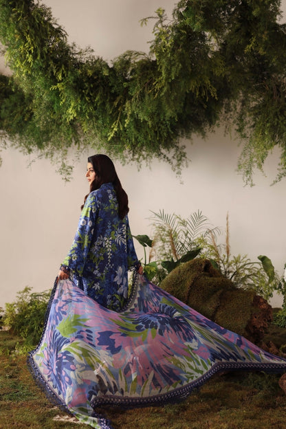 Bloom & Vogue By Naqsh Digital Printed Self Jacquard Viscose 3PC