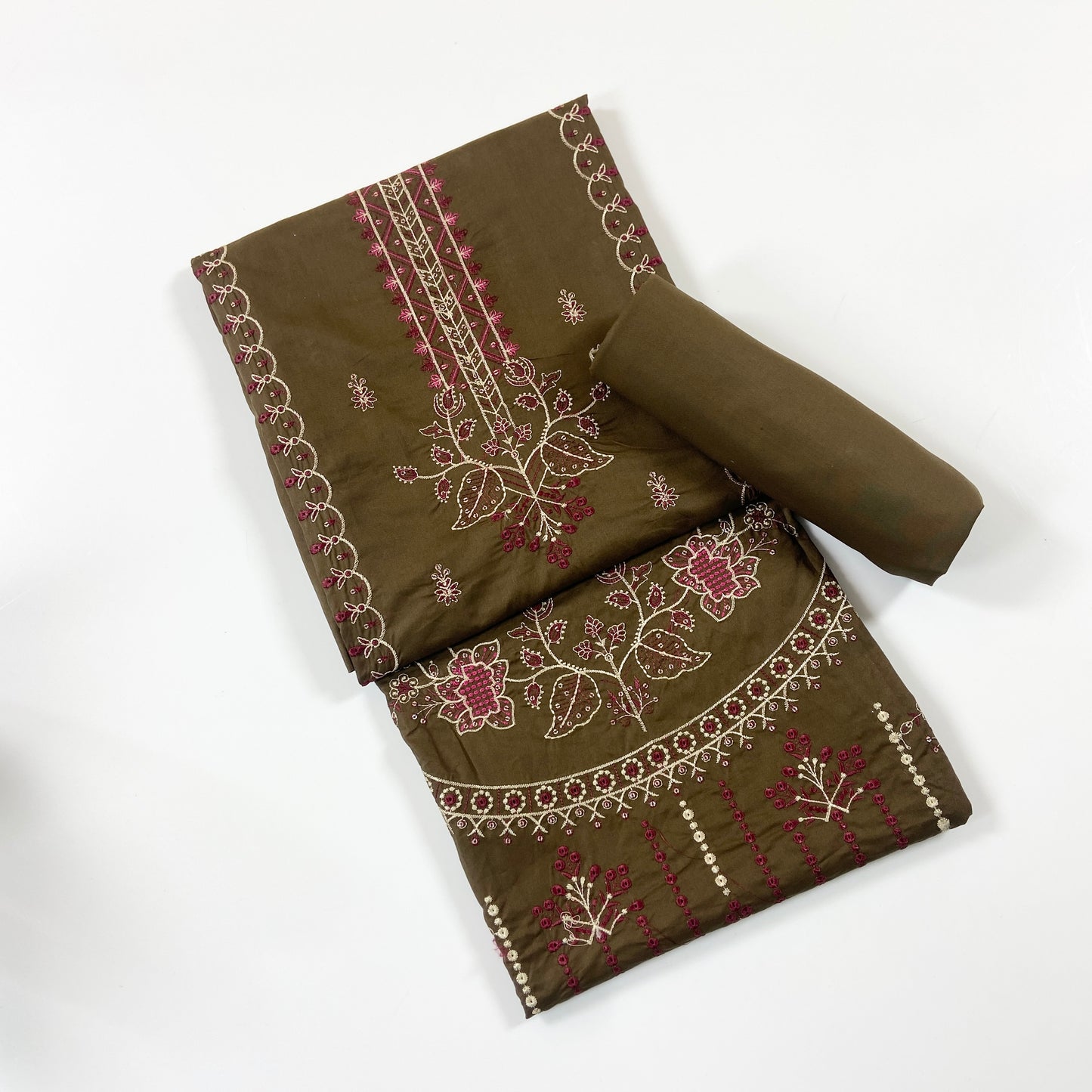 Beechtree Plain Emb Shirt & Trouser Lawn 2PC