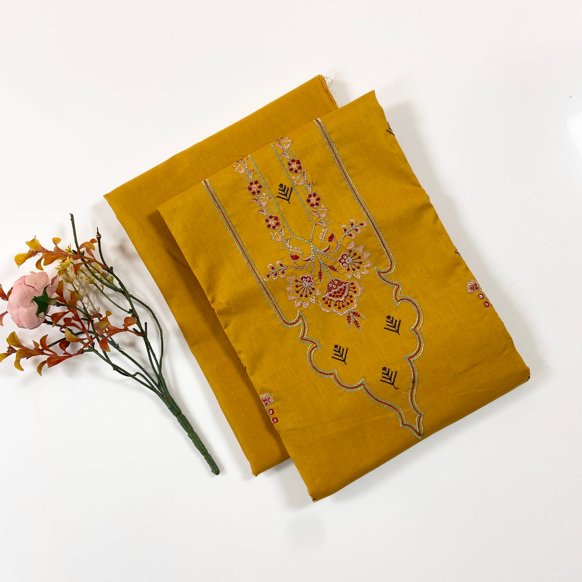 Beechtree Plain Emb Shirt & Trouser Lawn 2PC