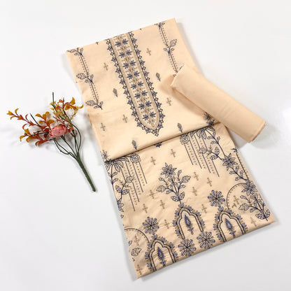 Beechtree Plain Emb Shirt & Trouser Lawn 2PC