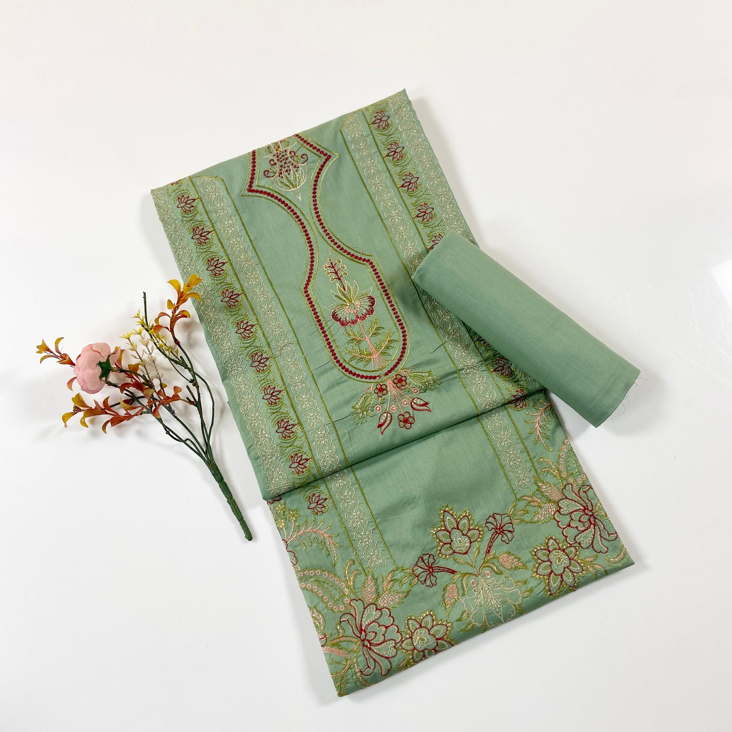 Limelight Plain Emb Shirt & Trouser Lawn 2PC