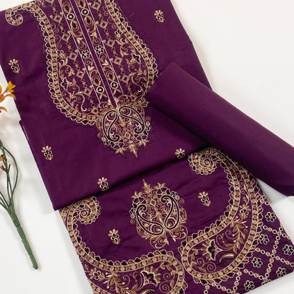 Cross Stitch Plain Emb Shirt & Trouser Lawn 2PC