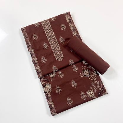 Cross Stitch Plain Emb Shirt & Trouser Lawn 2PC