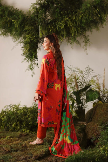 Bloom & Vogue By Naqsh Digital Printed Self Jacquard Viscose 3PC