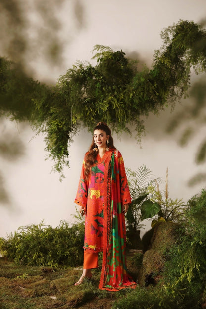 Bloom & Vogue By Naqsh Digital Printed Self Jacquard Viscose 3PC