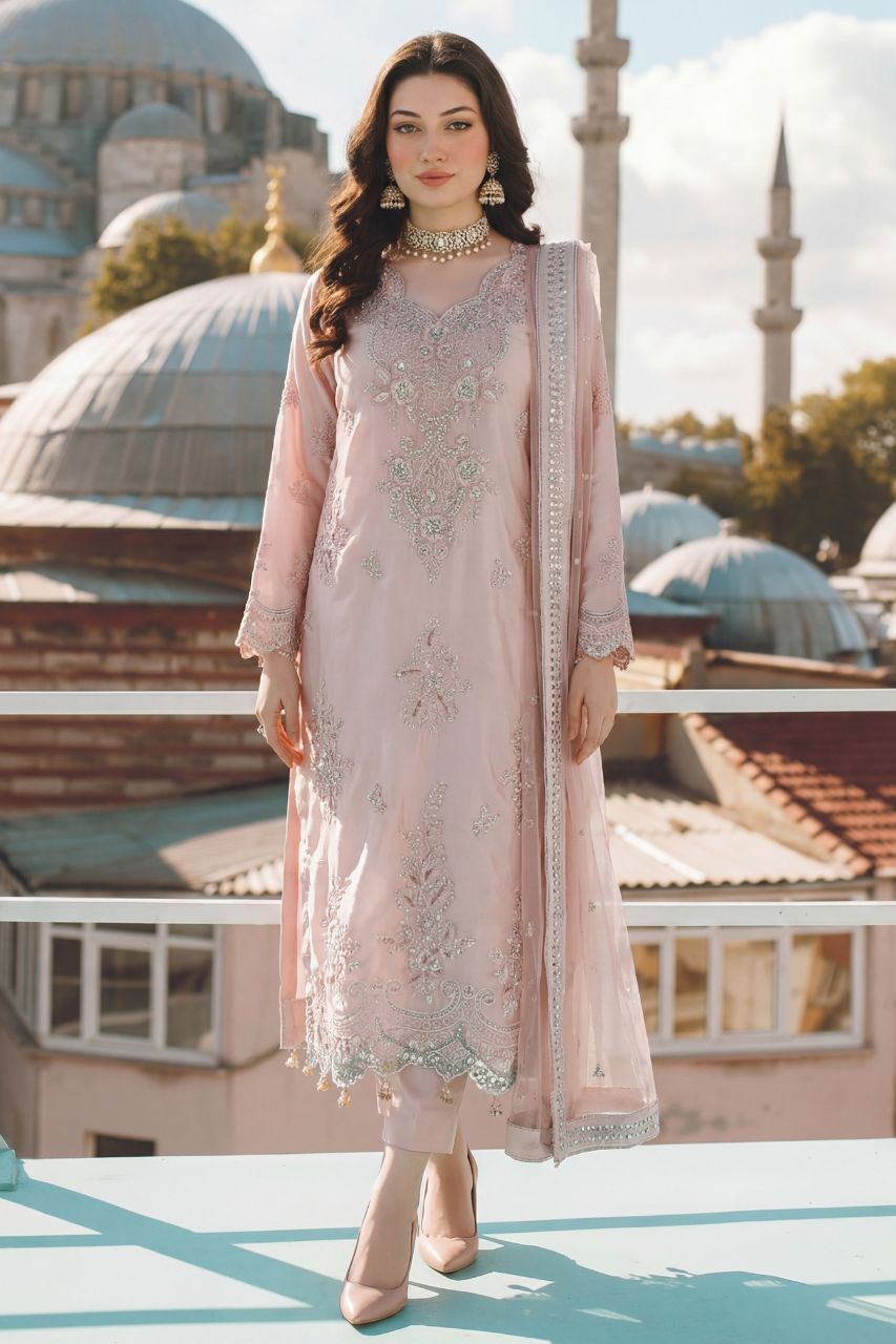 Poshak | Dressline | Emb Silk -3PC