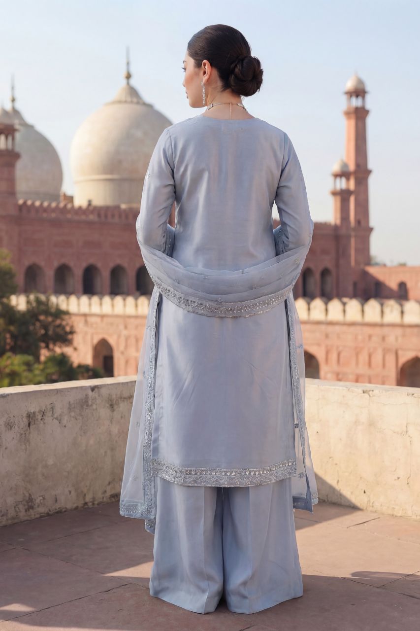 Poshak | Dressline | Emb Silk -3PC