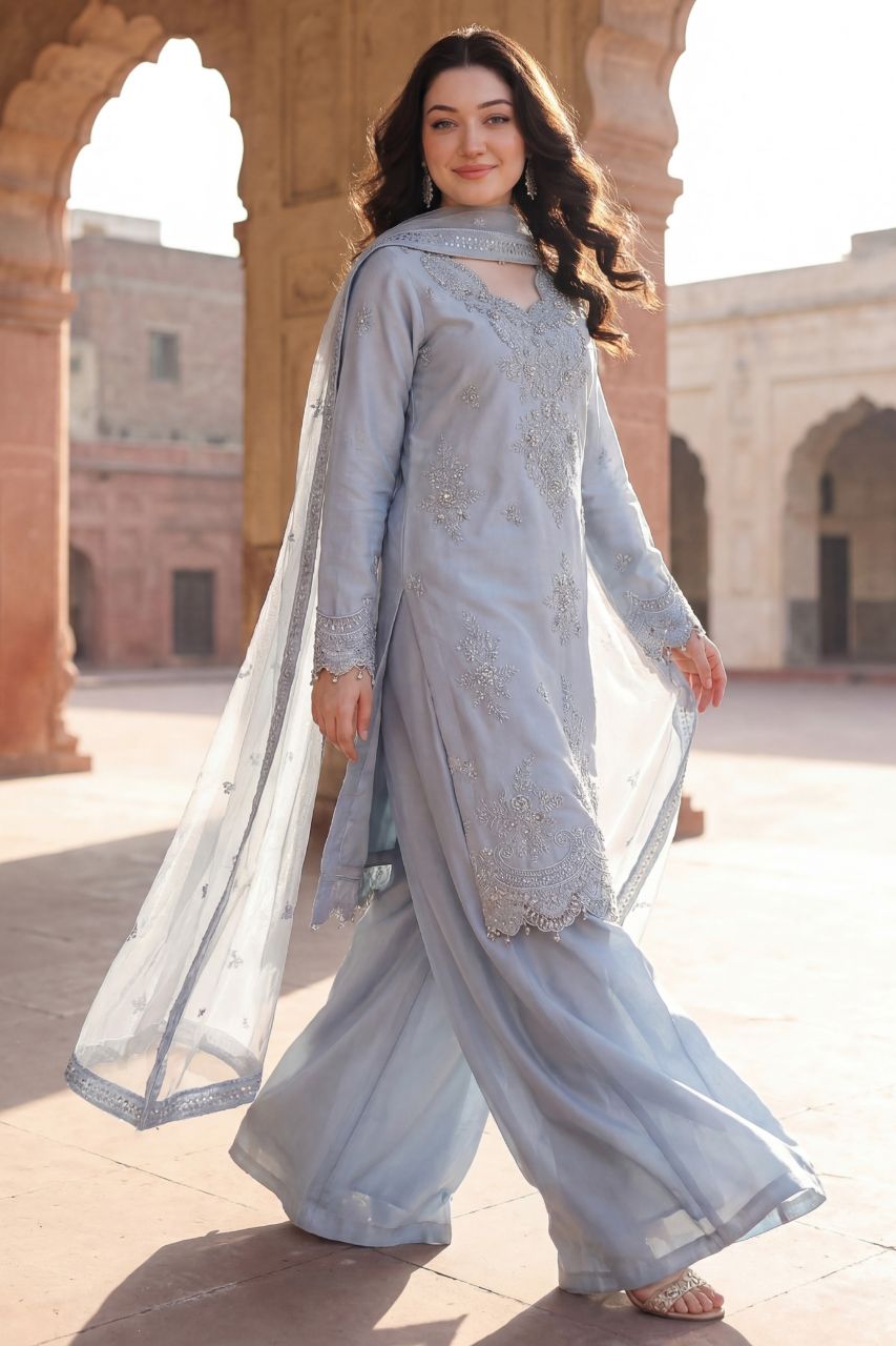 Poshak | Dressline | Emb Silk -3PC