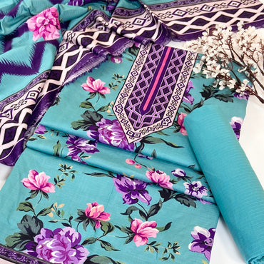 Kayseria Digital Printed Bana Dora Linen 3PC