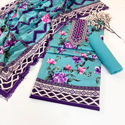 Kayseria Digital Printed Bana Dora Linen 3PC
